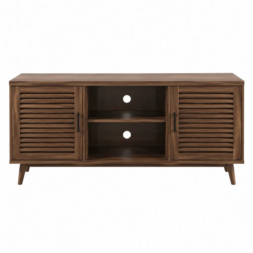 Szafka RTV drewniana brązowa 150x40x60 cm